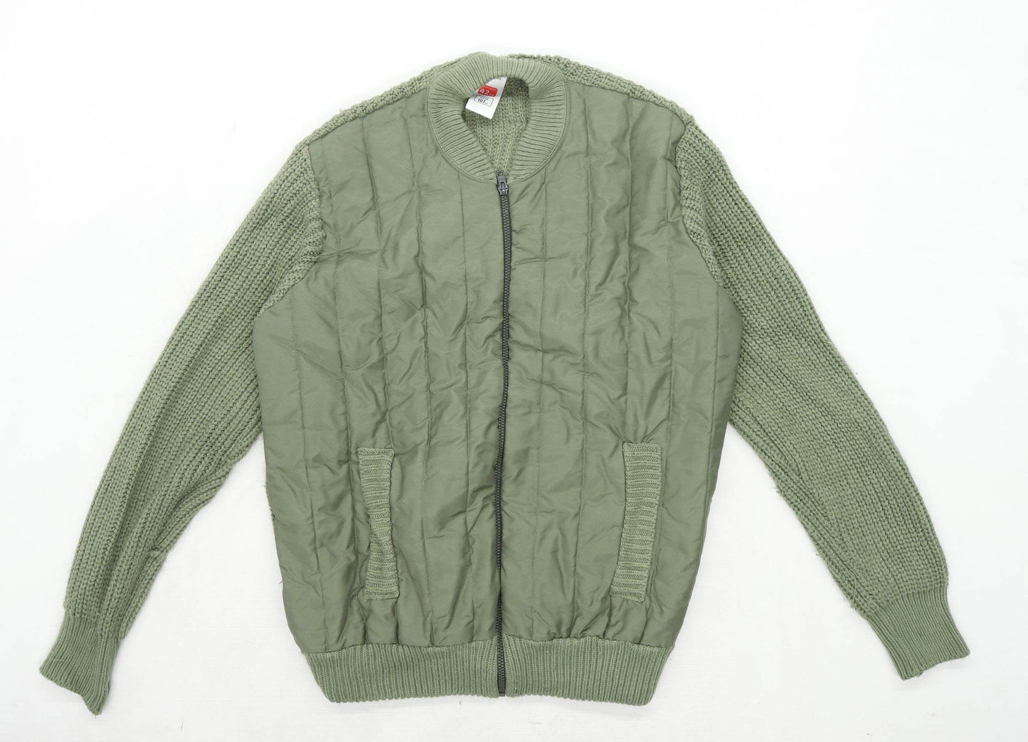St Michael Mens Size L Cotton Blend Green Jacket