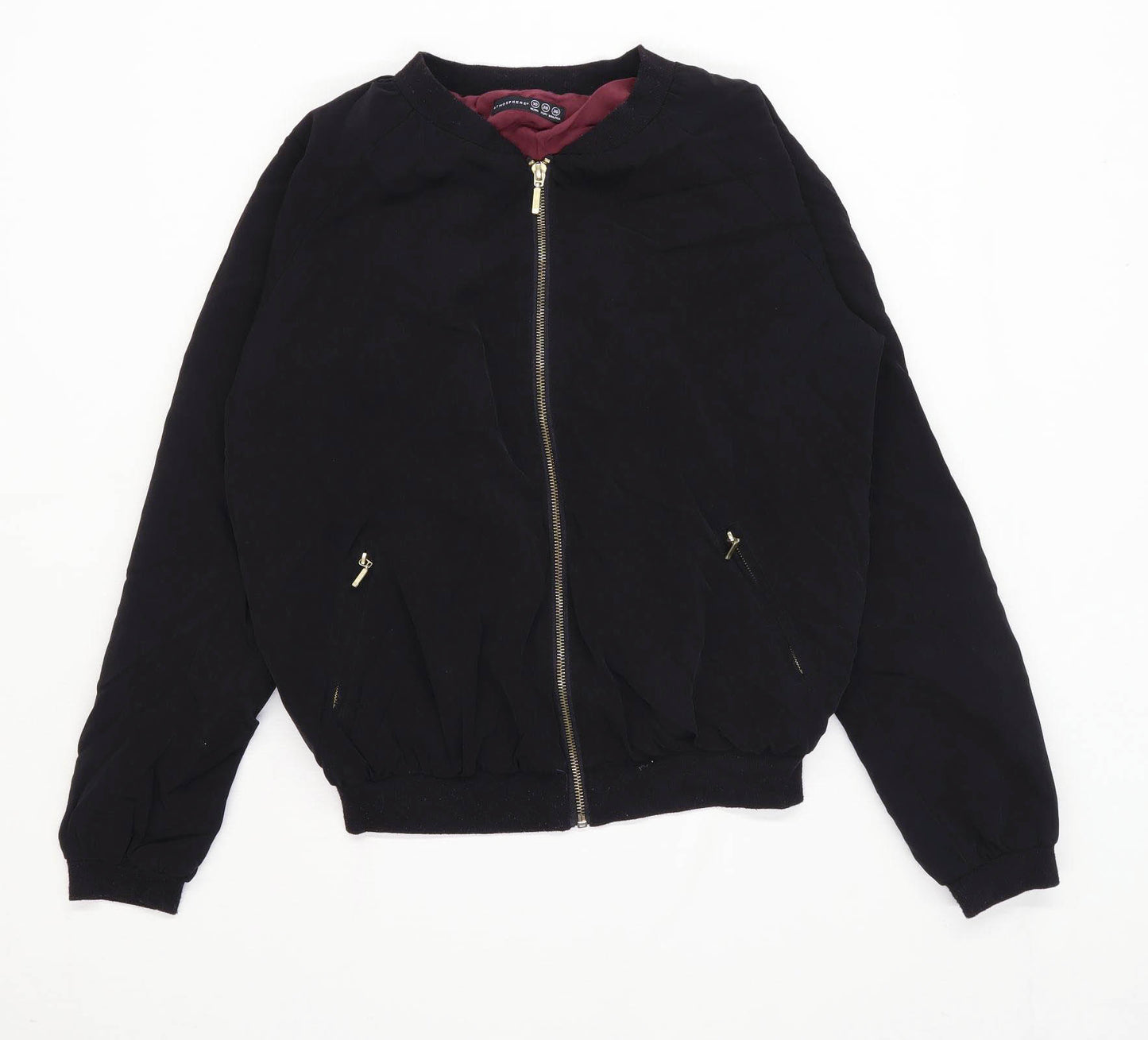 Primark Womens Size 10 Black Bomber Jacket