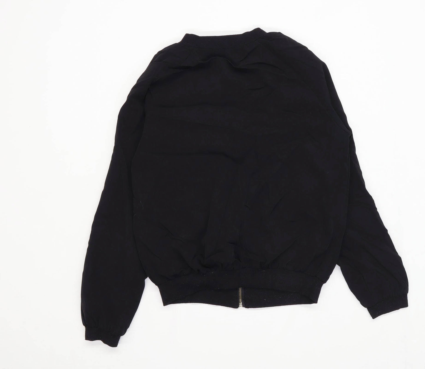 Primark Womens Size 10 Black Bomber Jacket