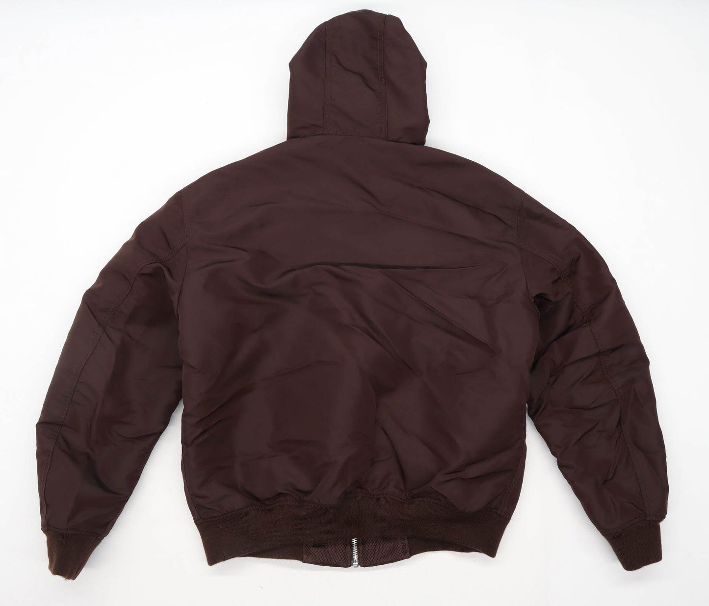 Uniqlo Mens Size M Brown Hooded Bomber Jacket