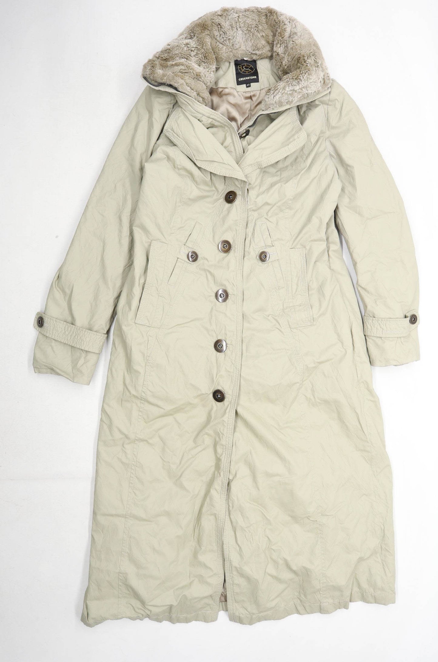 Greenstone Womens Size 12 Beige Coat