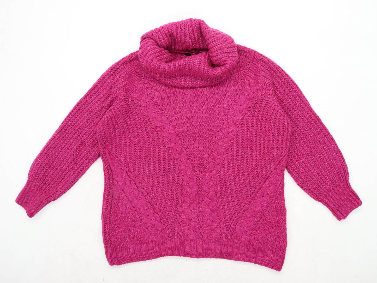 George Womens Size 20-22 Cowl Neck Pink Jumper (Regular)