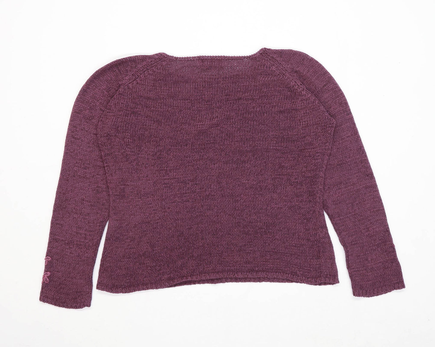 EWM Womens Size 18-20 Graphic Purple Flowers Jumper (Regular)