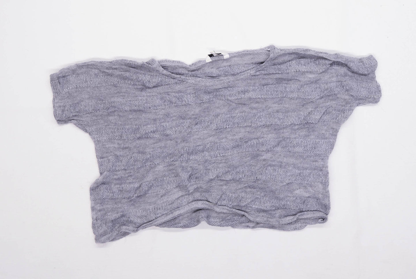New Look Womens Size 10 Striped Grey Top (Regular)