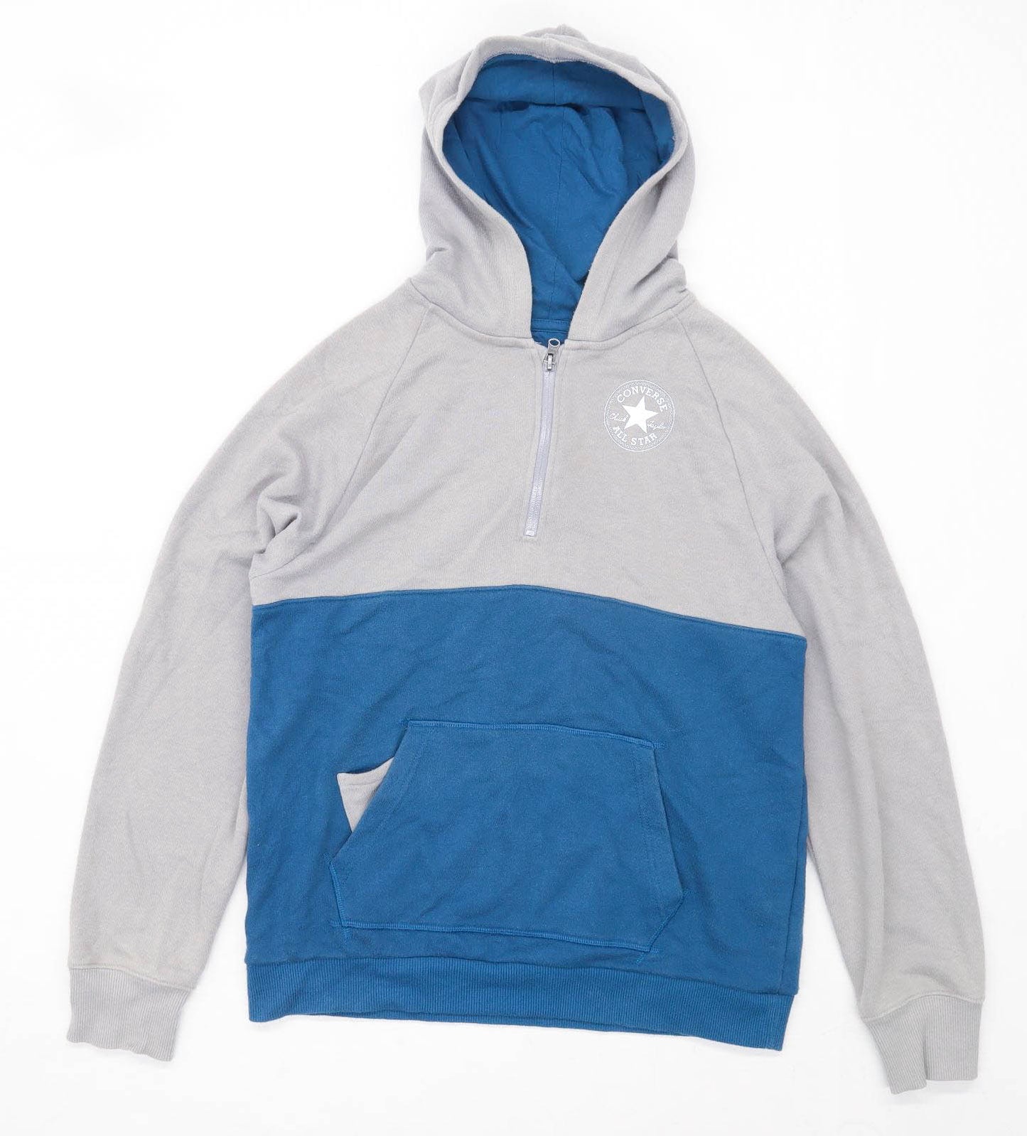 Converse Boys Graphic Grey Quarter Zip Hoodie Age 13-15 Years