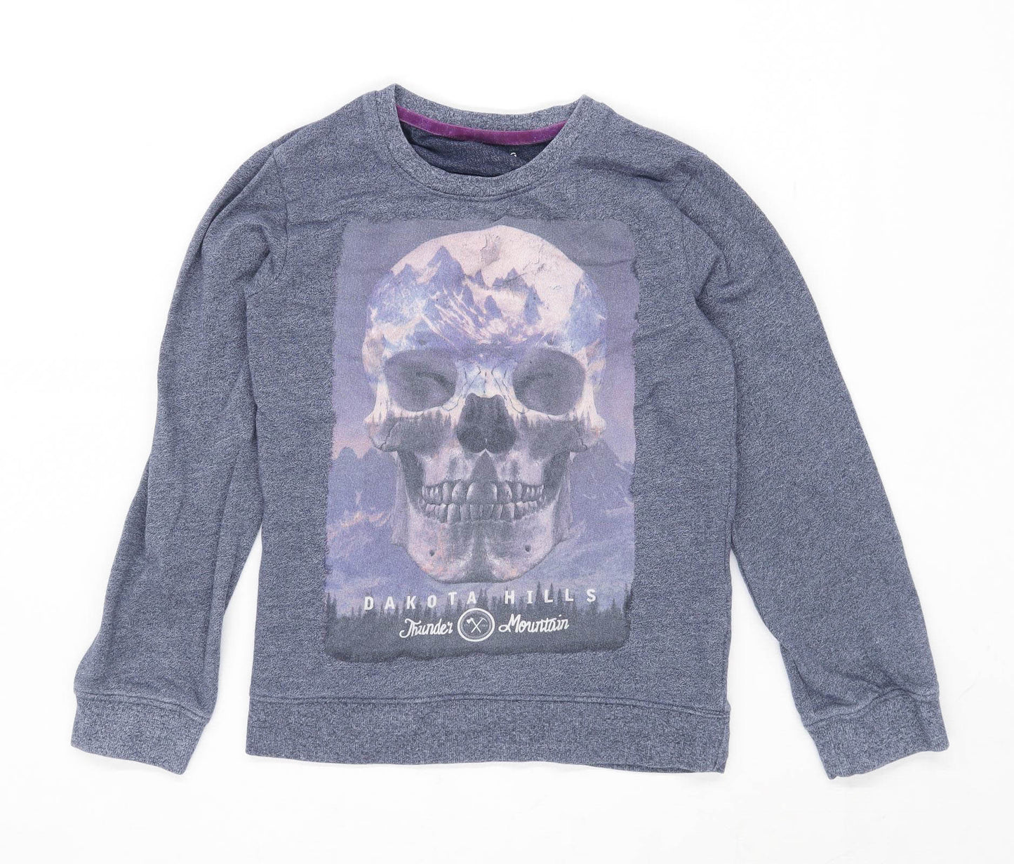 Nutmeg Boys Graphic Grey Skull Sweatshirt Age 11-12 Years