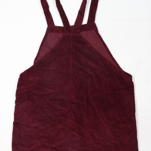 Pep & Co Womens Size 20 Corduroy Strappy Burgundy Pinafore Dress (Regular)