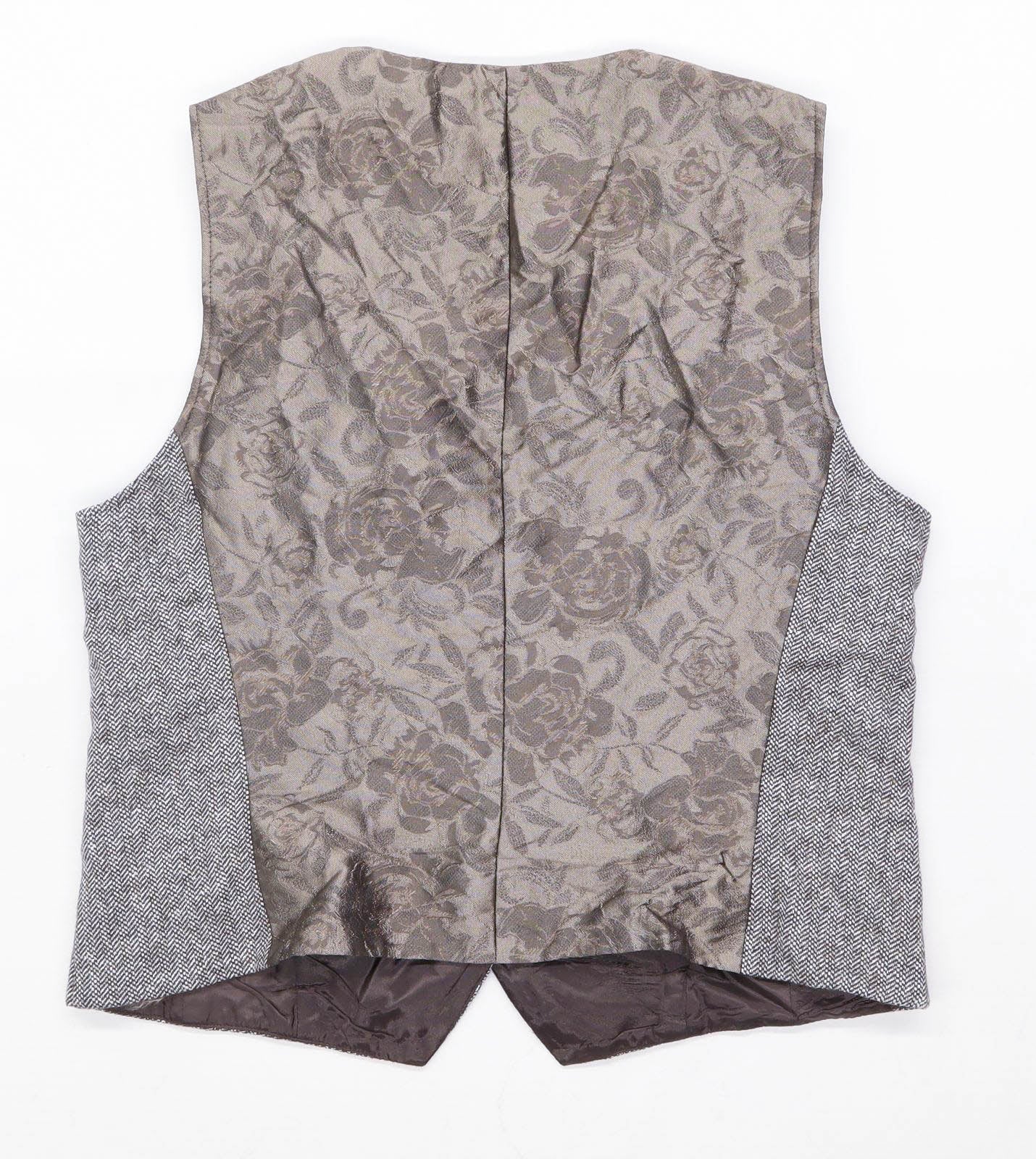 Gerry Weber Mens Size 36 Cotton Blend Herringbone Brown Coat