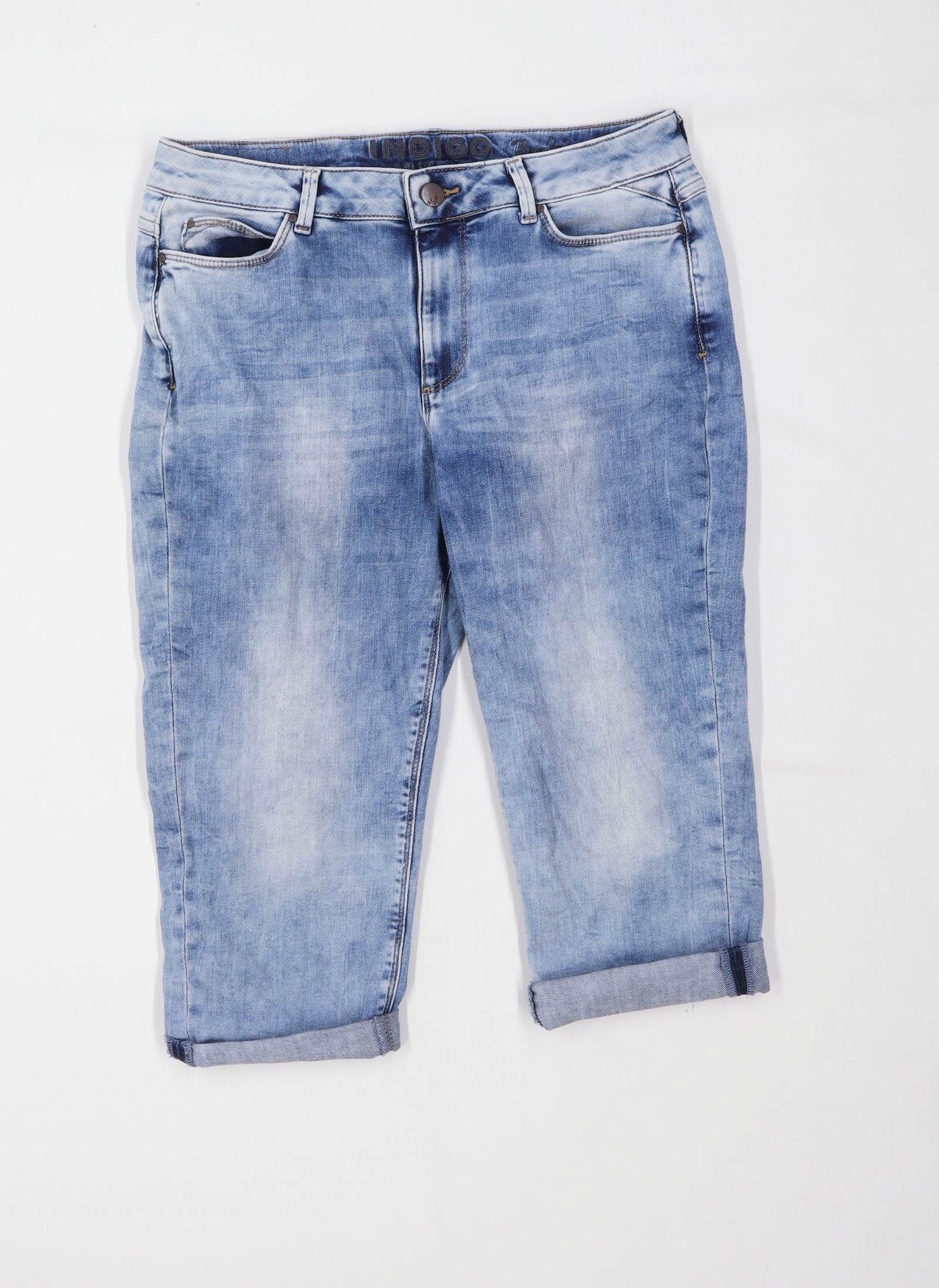 Womens Marks & Spencer Blue Acid Wash Denim Jeans Size 10/L16