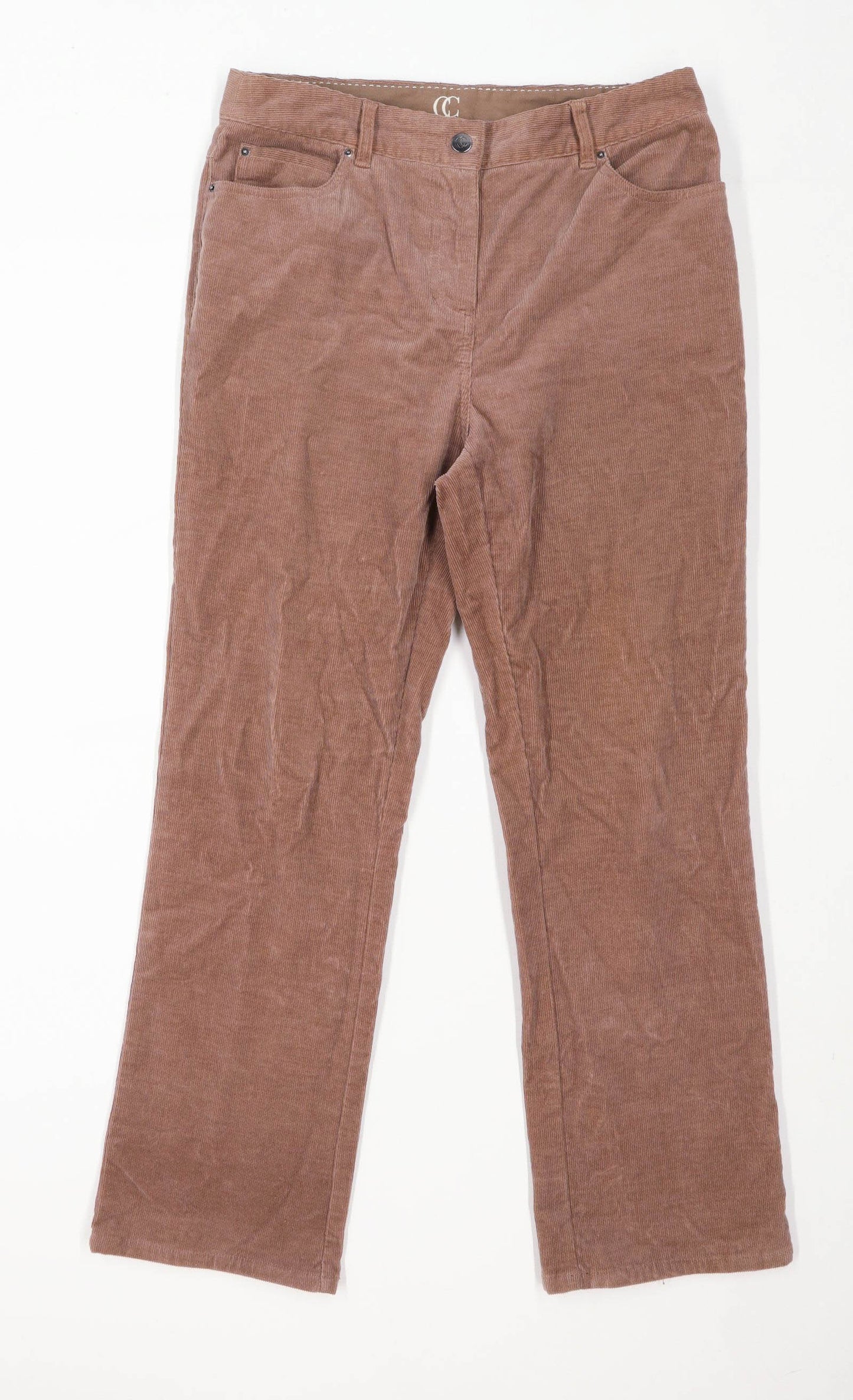 Womens CC Brown Corduroy Trousers Size 12/L29