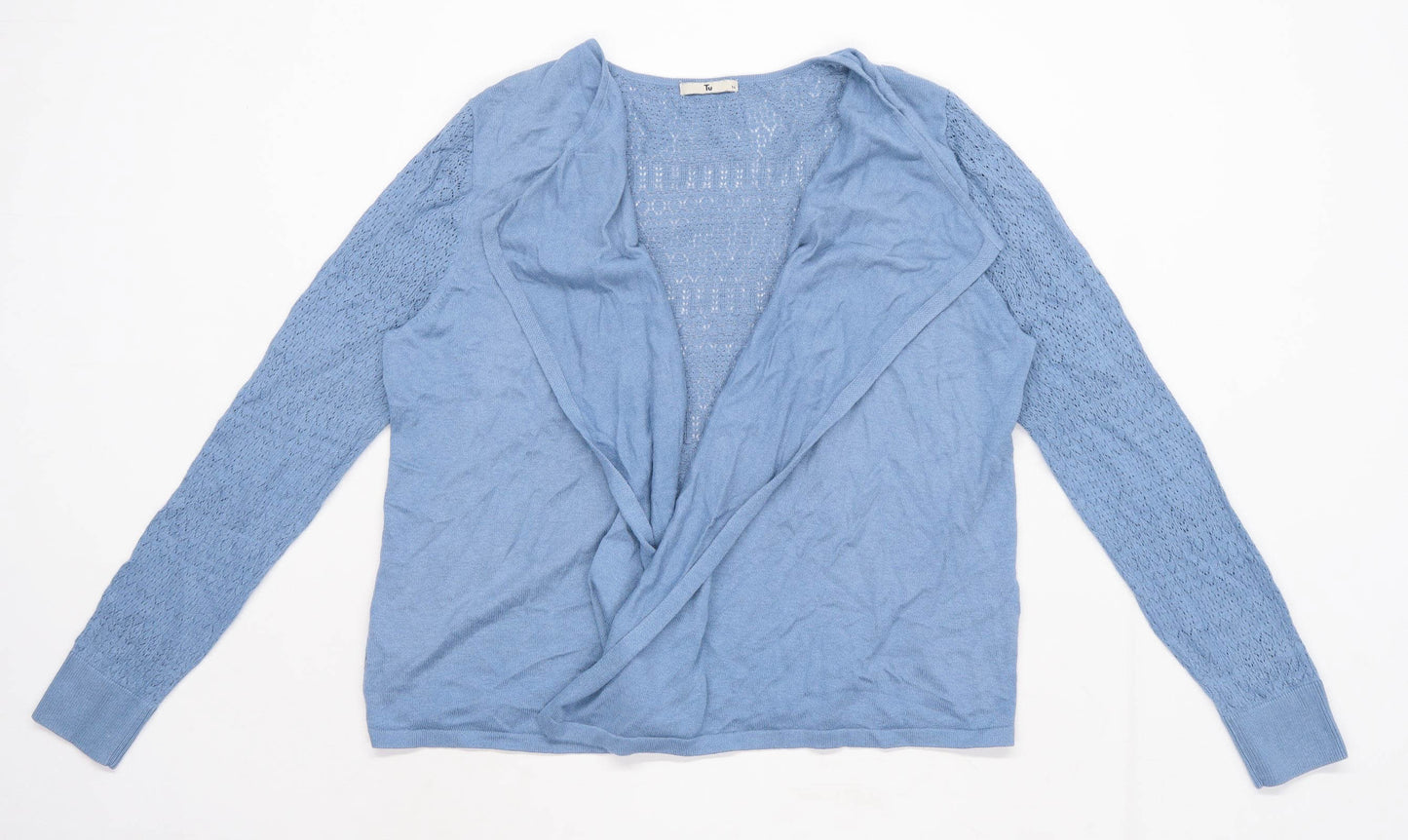 TU Womens Size 16 Cotton Blend Blue Cardigan (Regular)