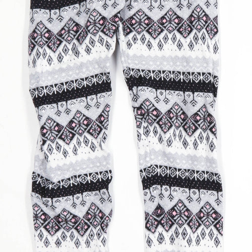 Primark Girls Geometric Grey Leggings Age 13-14 Years
