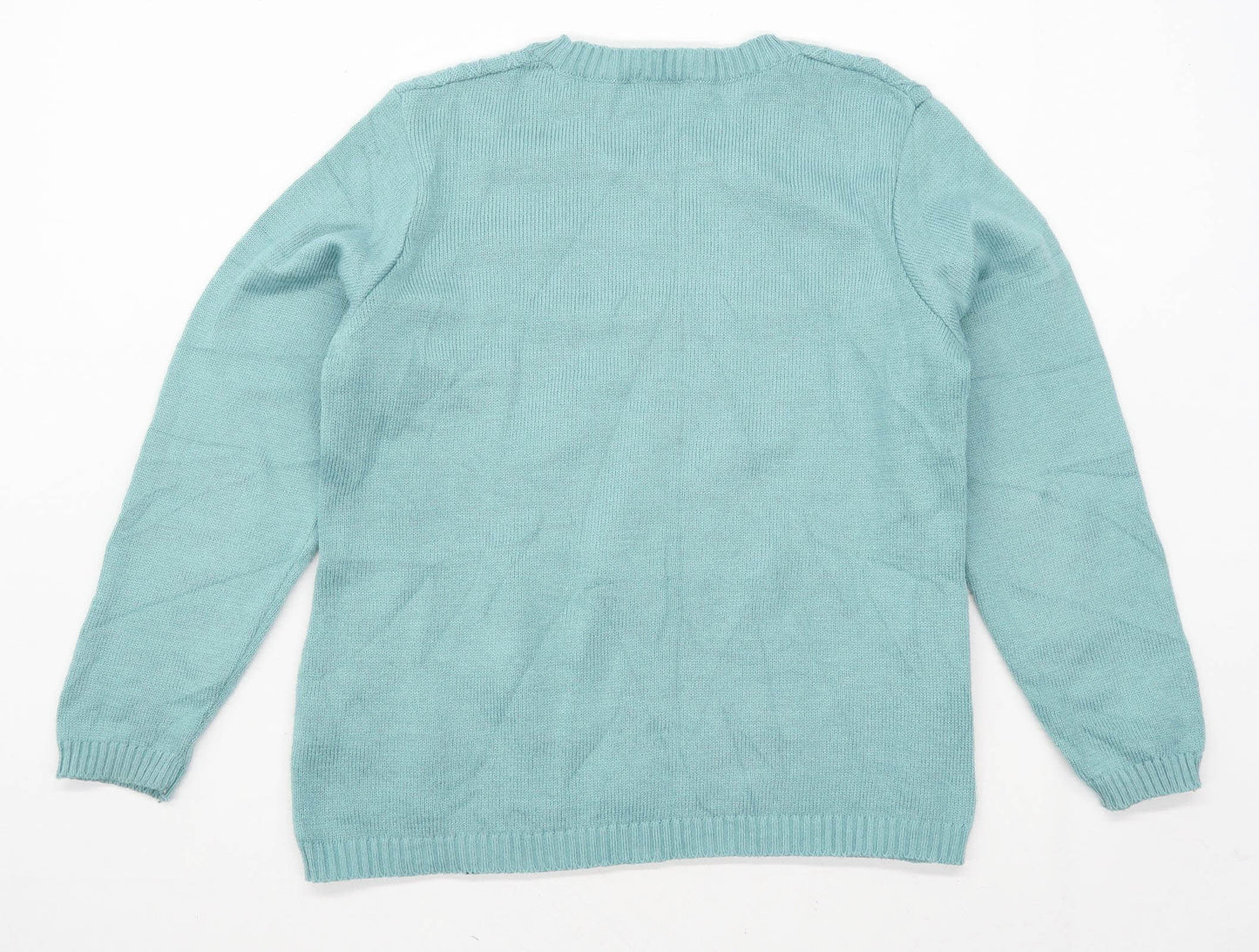 Bonmarche Womens Size L Teal Jumper (Regular)