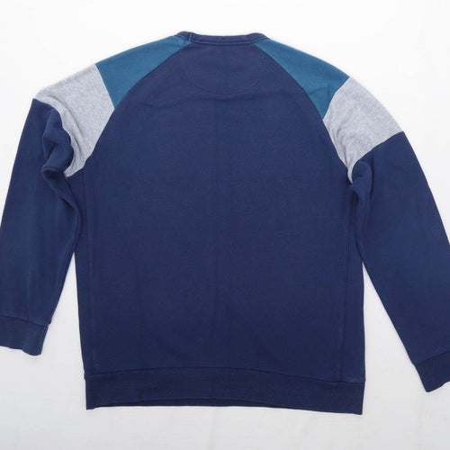 Matalan Mens Size L Cotton Blend Blue Sweatshirt