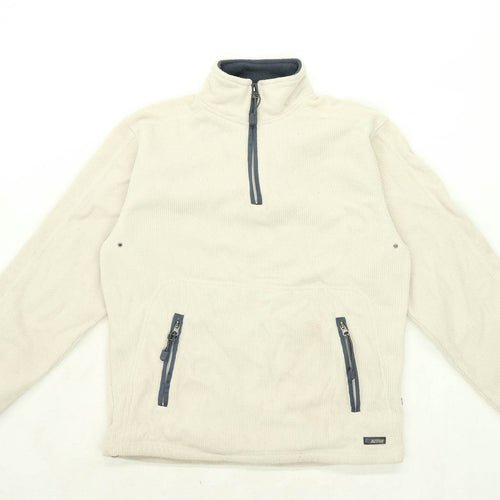 CS Active Mens Size S Fleece Beige Jacket