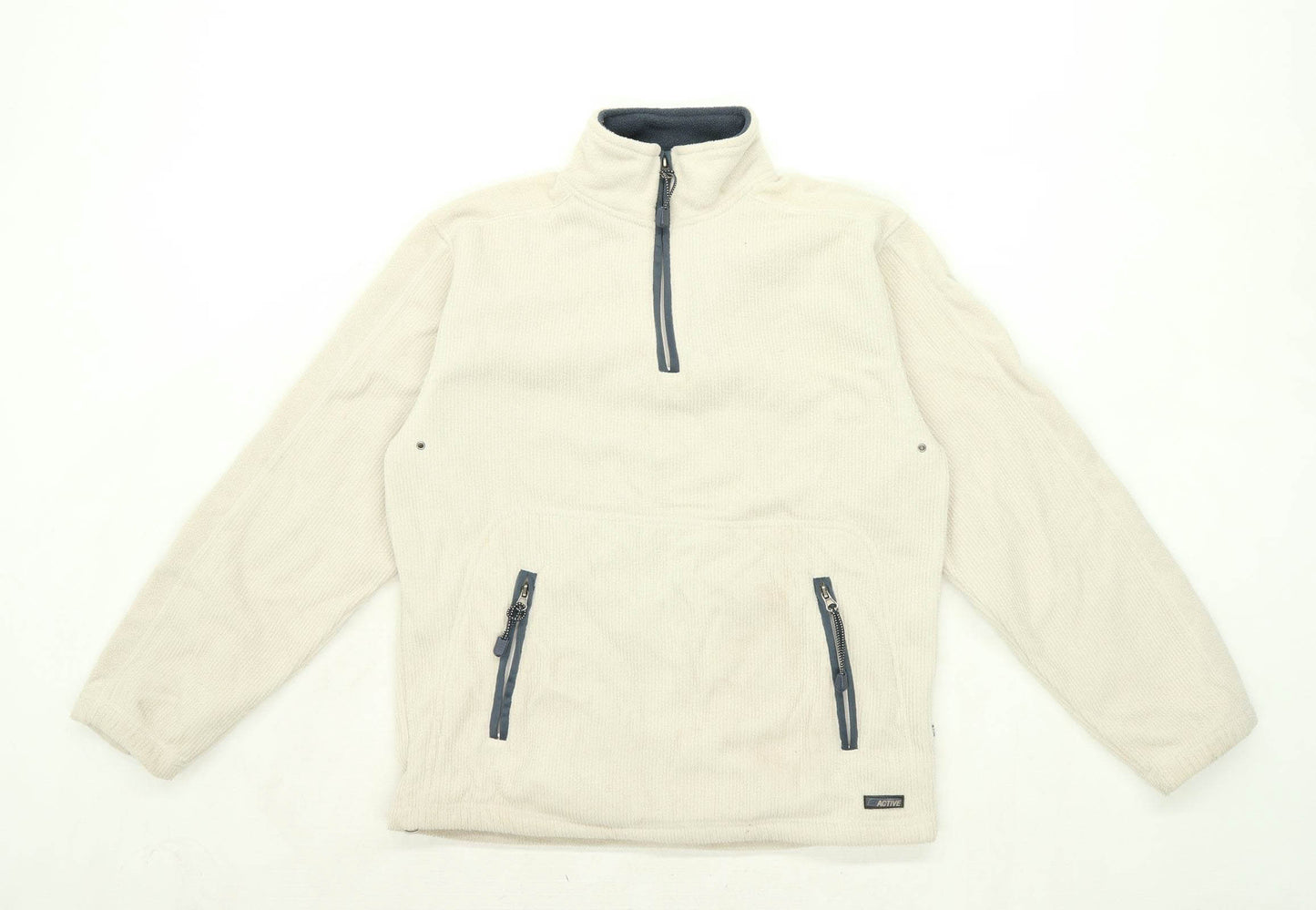 CS Active Mens Size S Fleece Beige Jacket