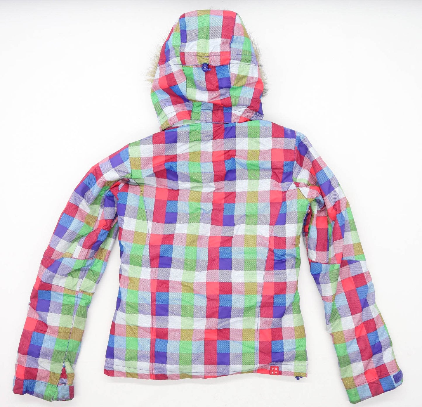 Roxy Womens Size S Check Multi-Coloured Heavyweight Jacket