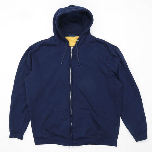 South Bay Mens Size XL Cotton Blend Blue Zip Up Hoodie
