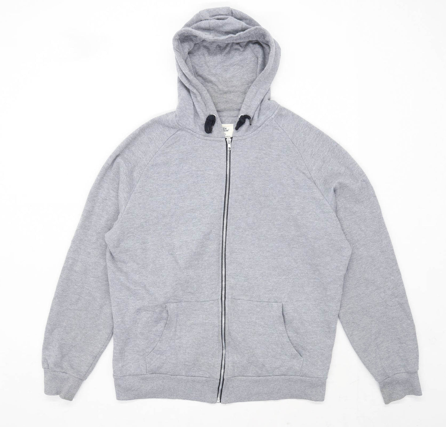 Cedarwood State Mens Size XL Cotton Blend Grey Zip Up Hoodie