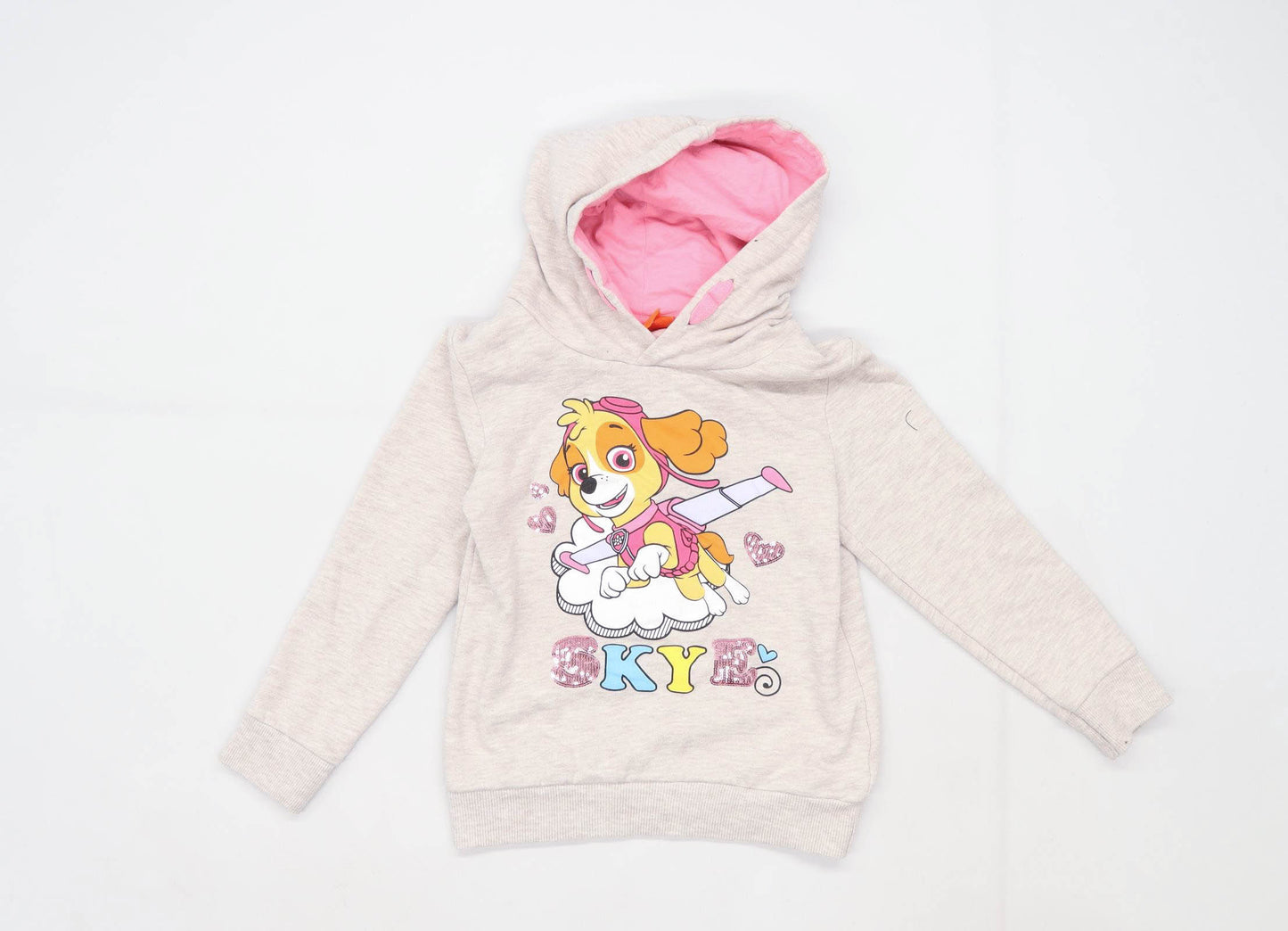 Primark Girls Graphic Beige Nickelodeon Hoodie Age 7-8 Years