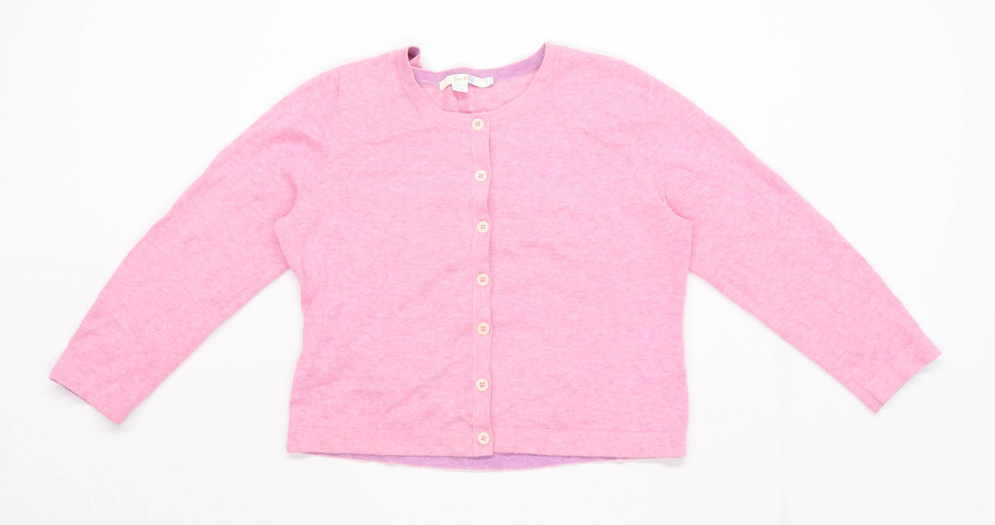 Boden Womens Size 12 Cotton Blend Pink Cardigan (Regular)