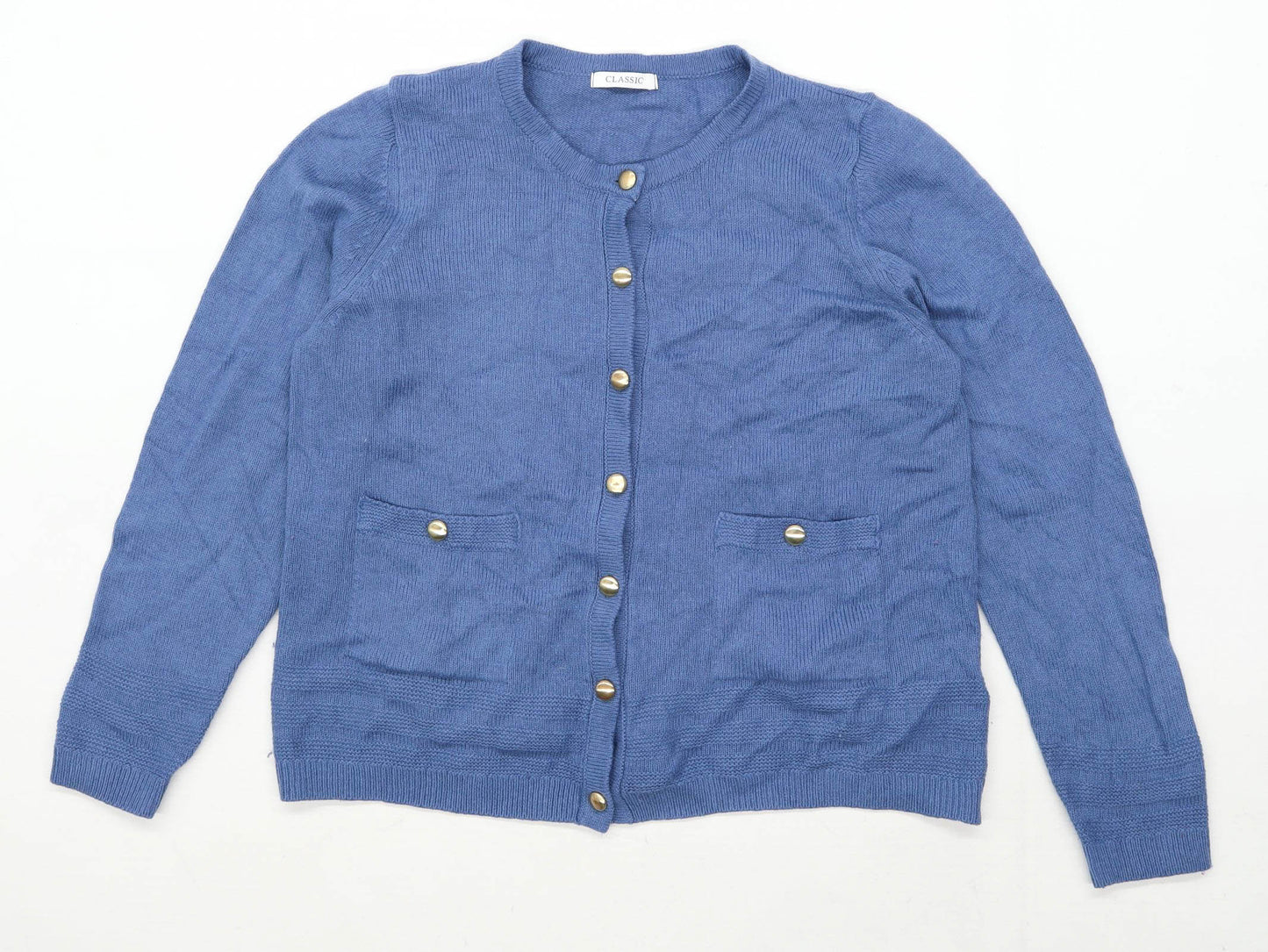 Marks & Spencer Womens Size 14 Blue Cardigan (Regular)