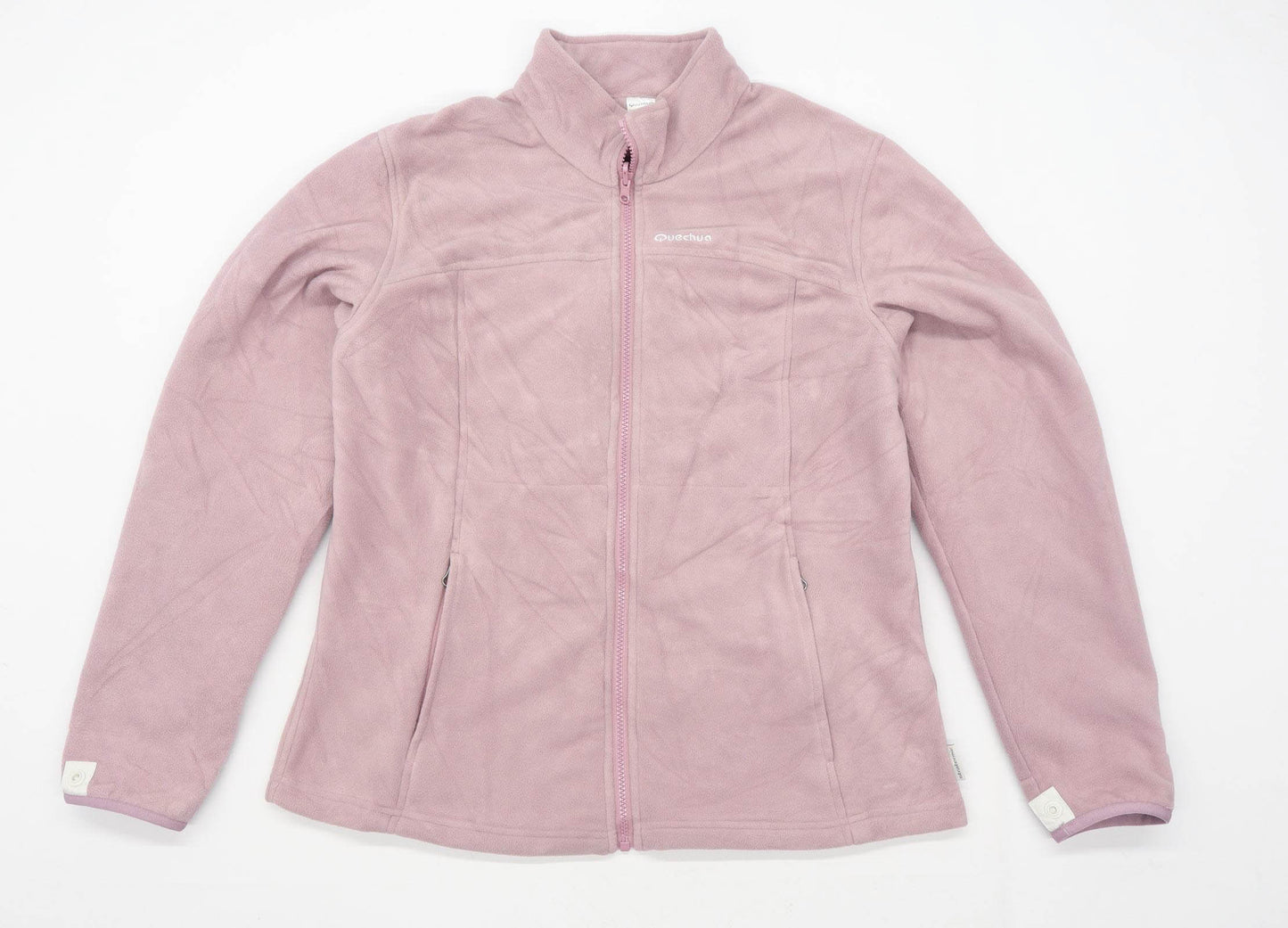 Quechua Womens Size XL Fleece Blend Salmon Full Zip Jacket