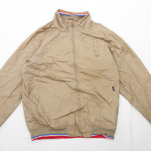 One True Saxon Mens Size L Brown Bomber Jacket