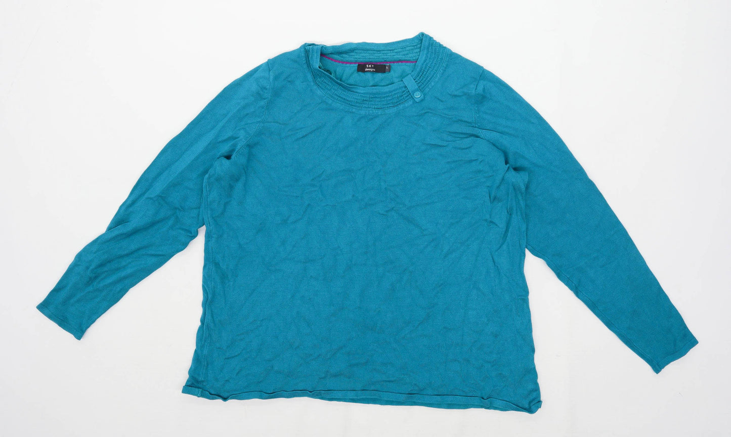 Sky Womens Size L Blue Jumper (Regular)
