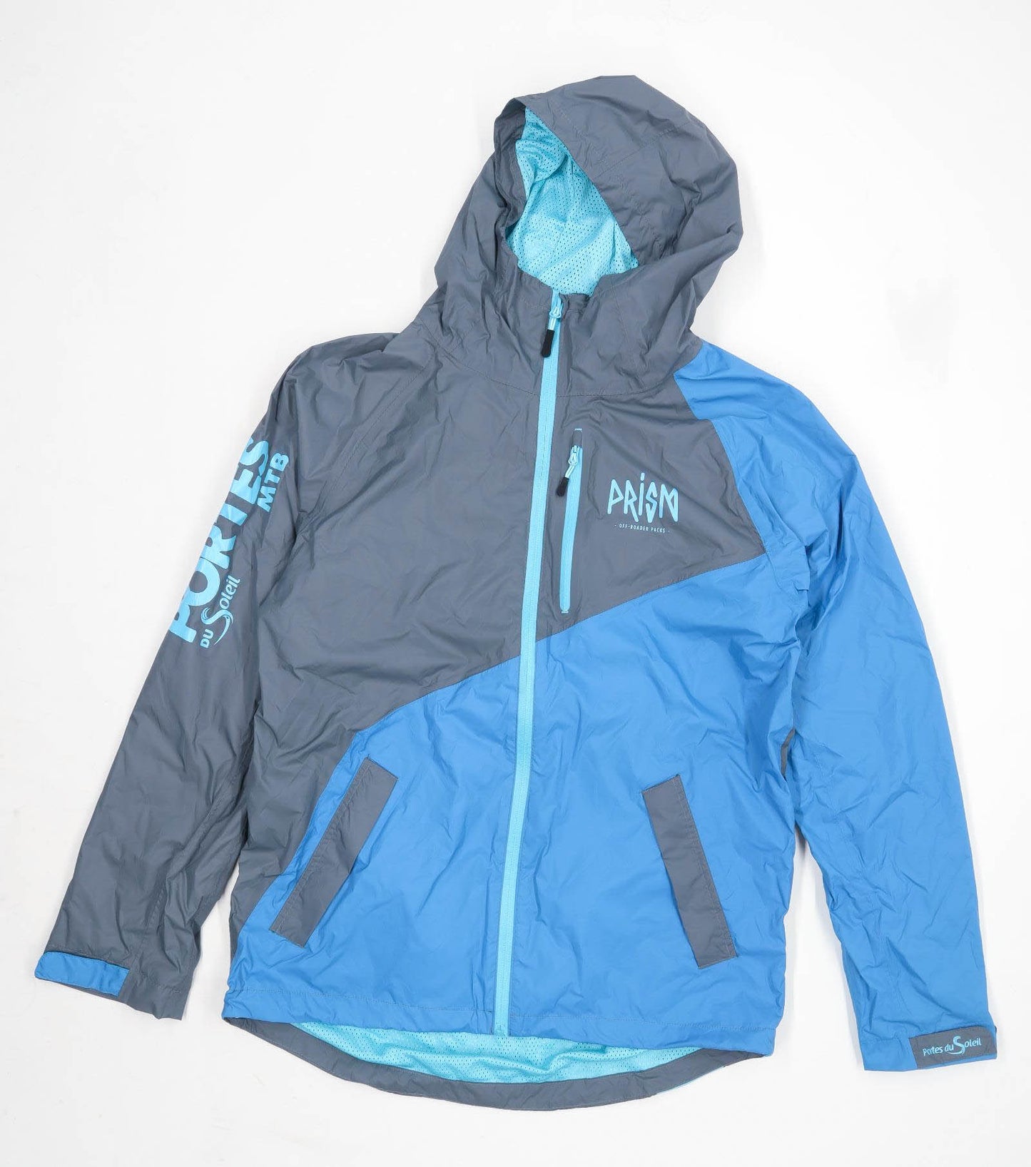 Prism Mens Size L Polyamide Blend Graphic Blue Raincoat