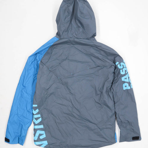 Prism Mens Size L Polyamide Blend Graphic Blue Raincoat