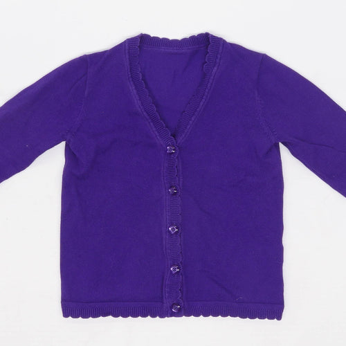 Matalan Girls Purple School Cardigan Age 5 Years