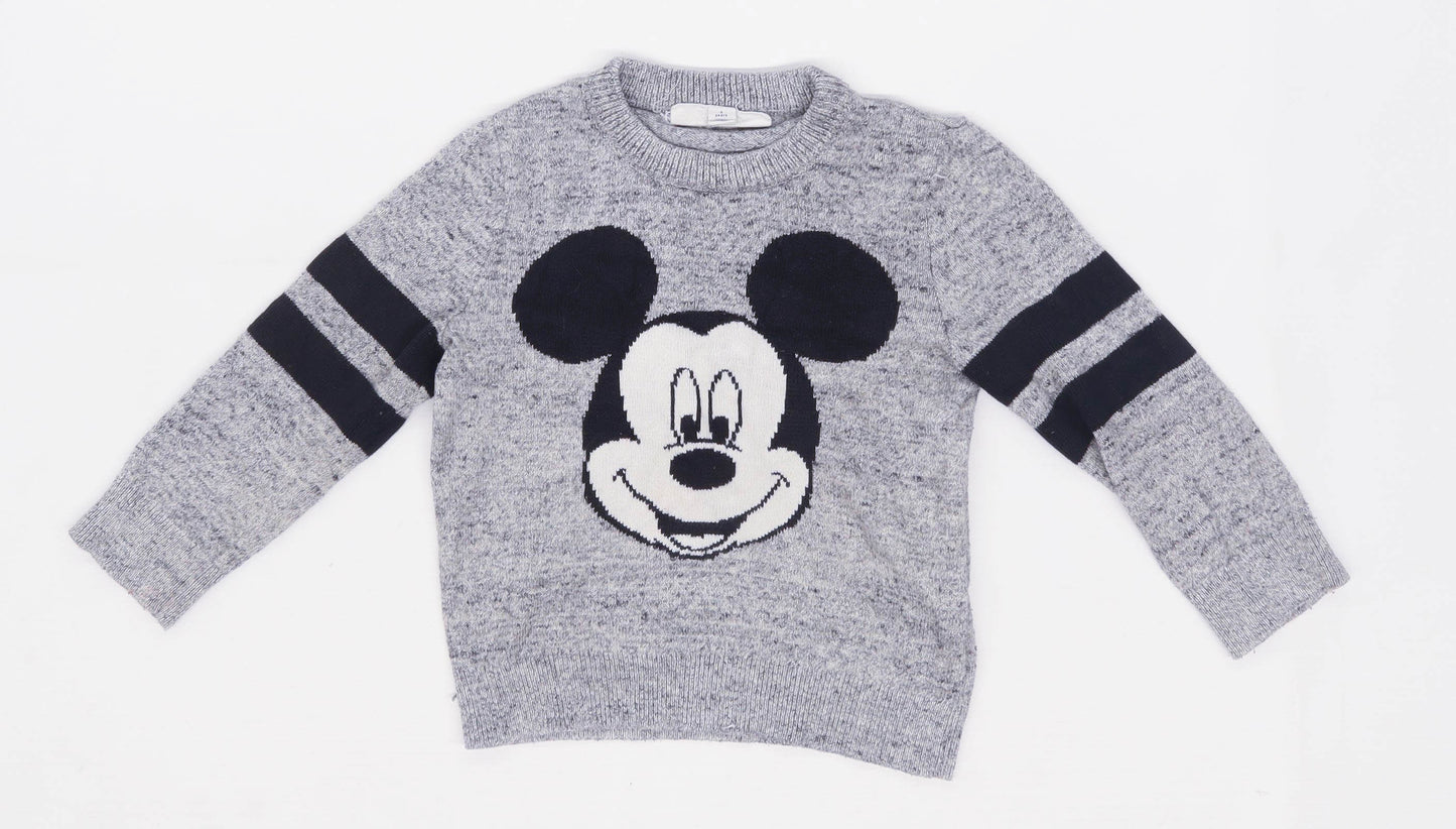 Gap Boys Grey Disney Mickey Mouse Jumper Age 3 Years