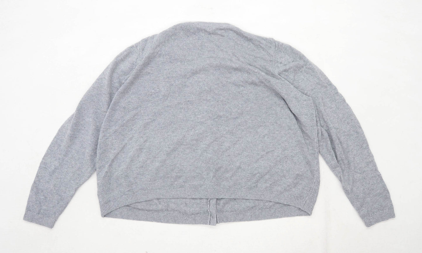 Marks & Spencer Womens Size 22 Wool Blend Grey Cardigan (Regular)