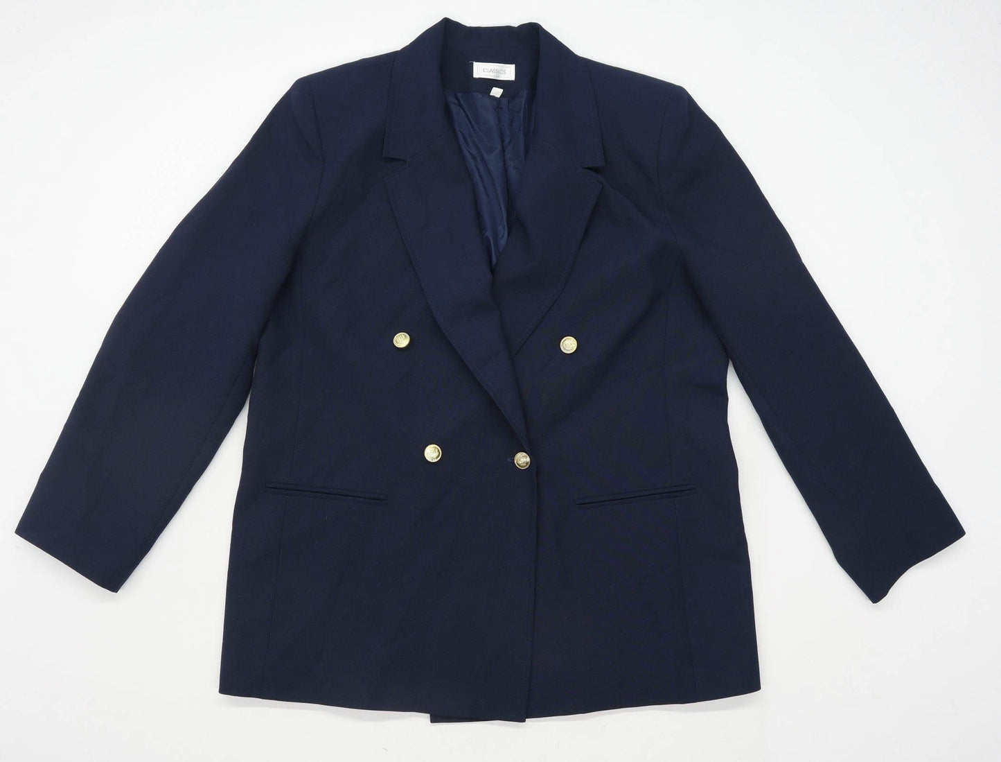 Classics Womens Size 16 Blue Blazer Jacket