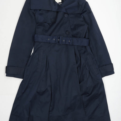 Jasper Conran Womens Size 12 Blue Lightweight Trench Coat