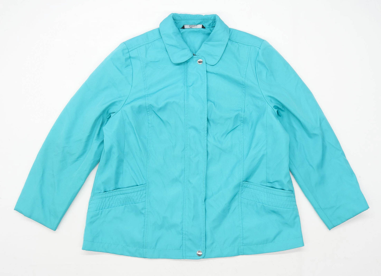 BM Collection Womens Size M Turquoise Lightweight Jacket