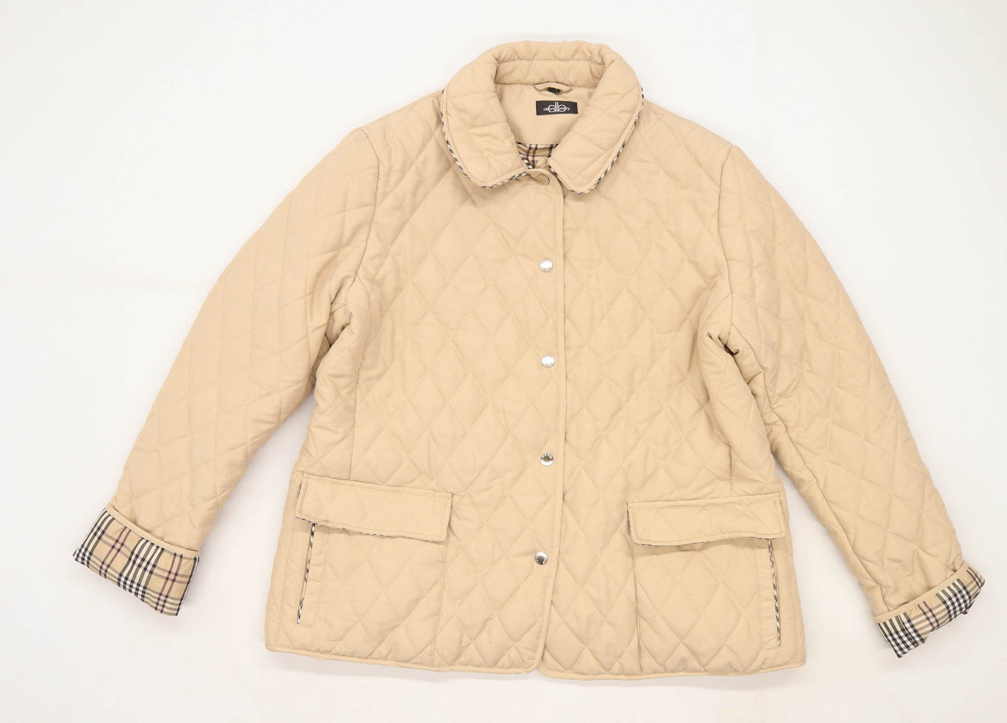 David Parry Womens Size 18 Textured Beige Jacket