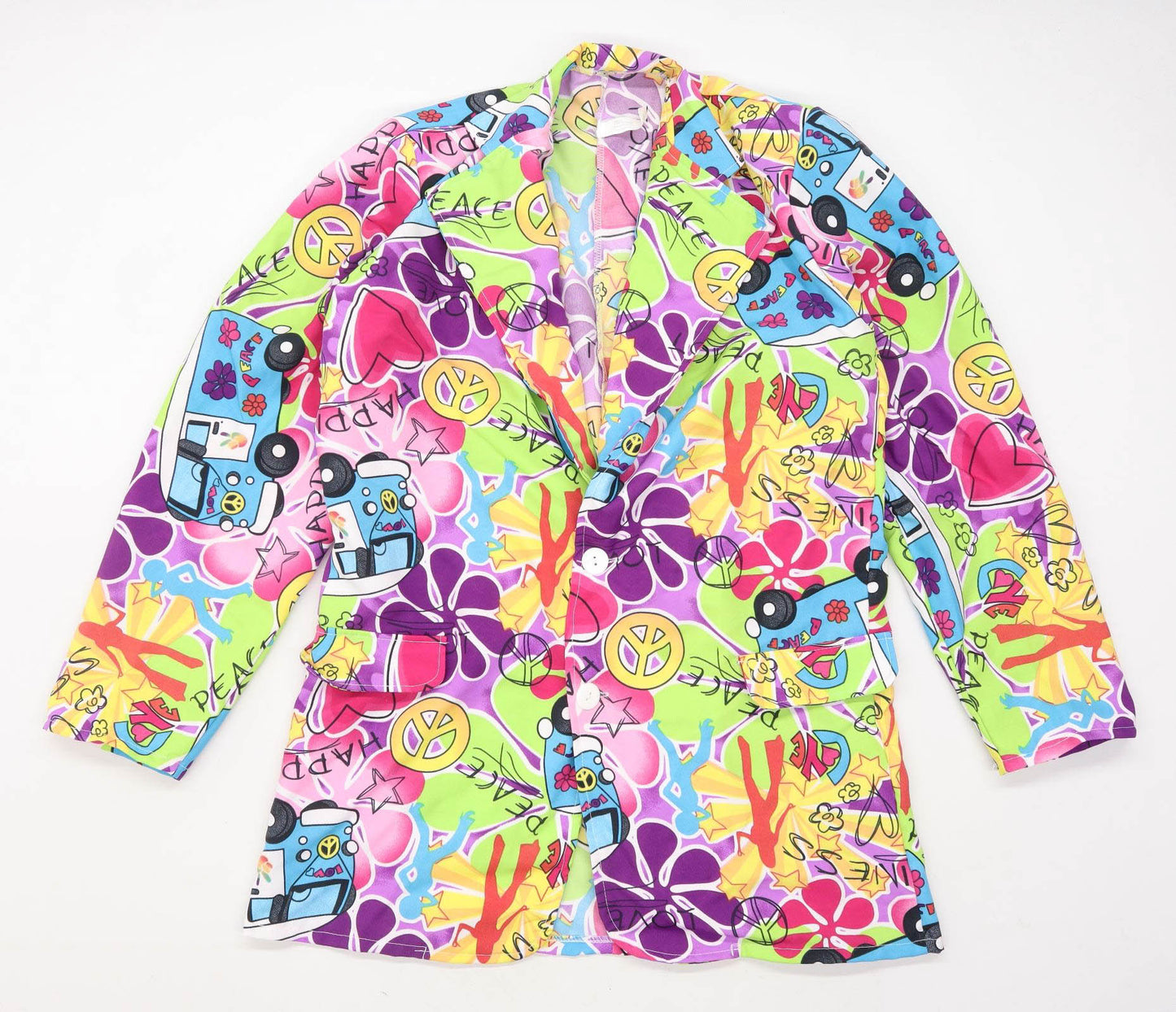 Fun Shack Womens Size M Graphic Multi-Coloured Blazer Jacket