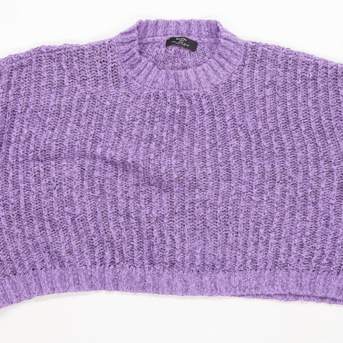 Bershka Womens Size L Purple Jumper (Regular)