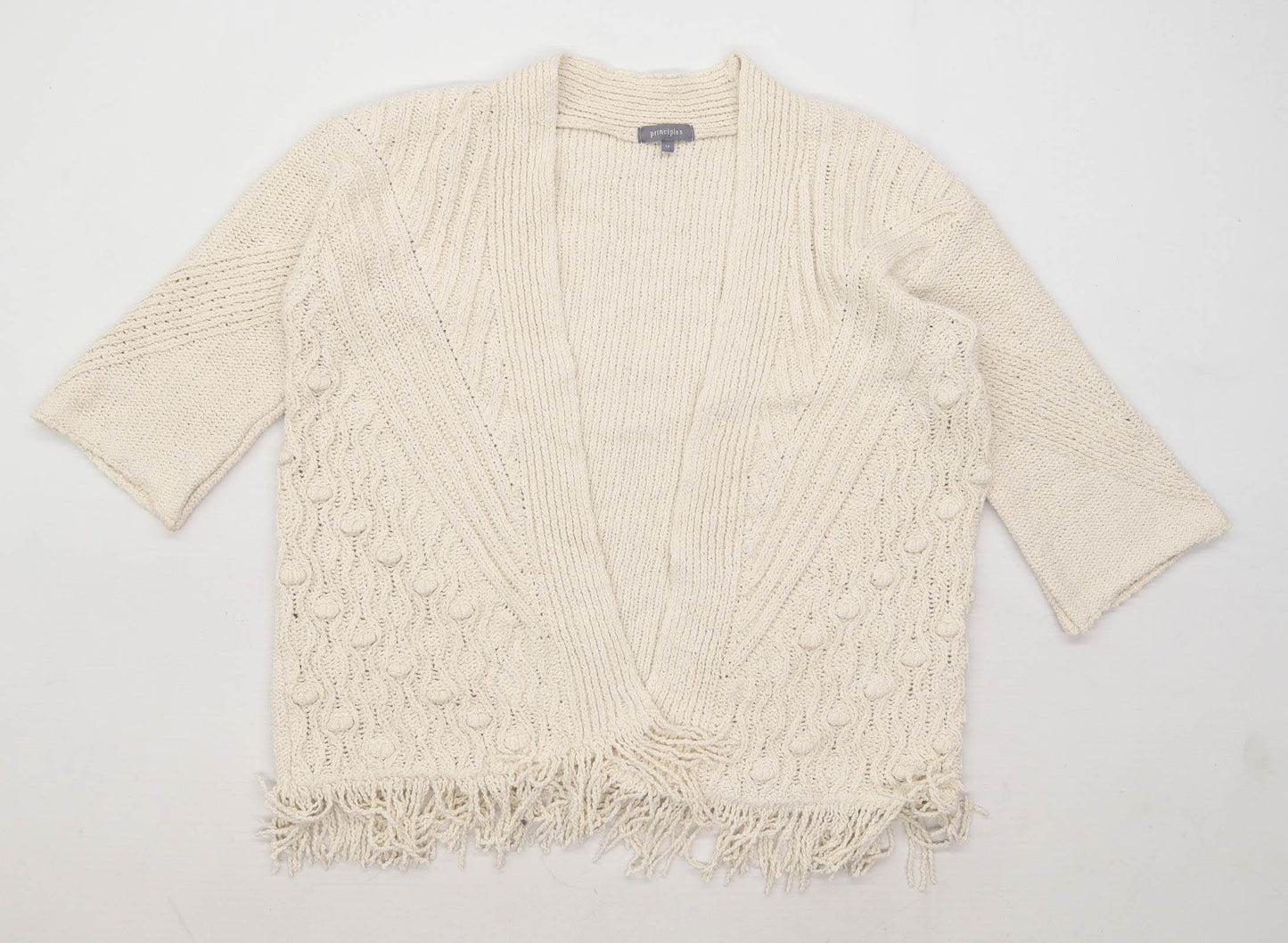 Principles Womens Size 14 Cream Cardigan (Regular)