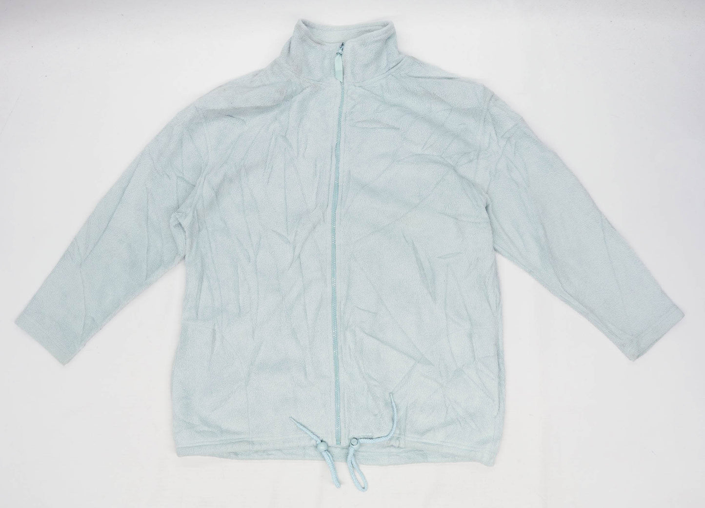 Mode Essentials Womens Size 14-16 Fleece Blue Zip Up Jacket