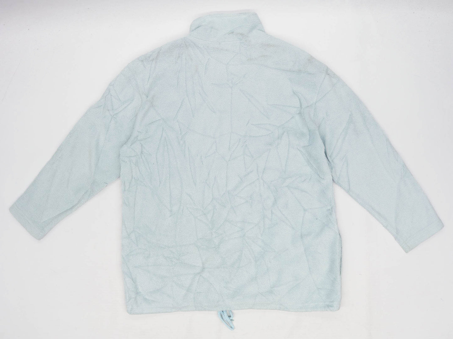 Mode Essentials Womens Size 14-16 Fleece Blue Zip Up Jacket