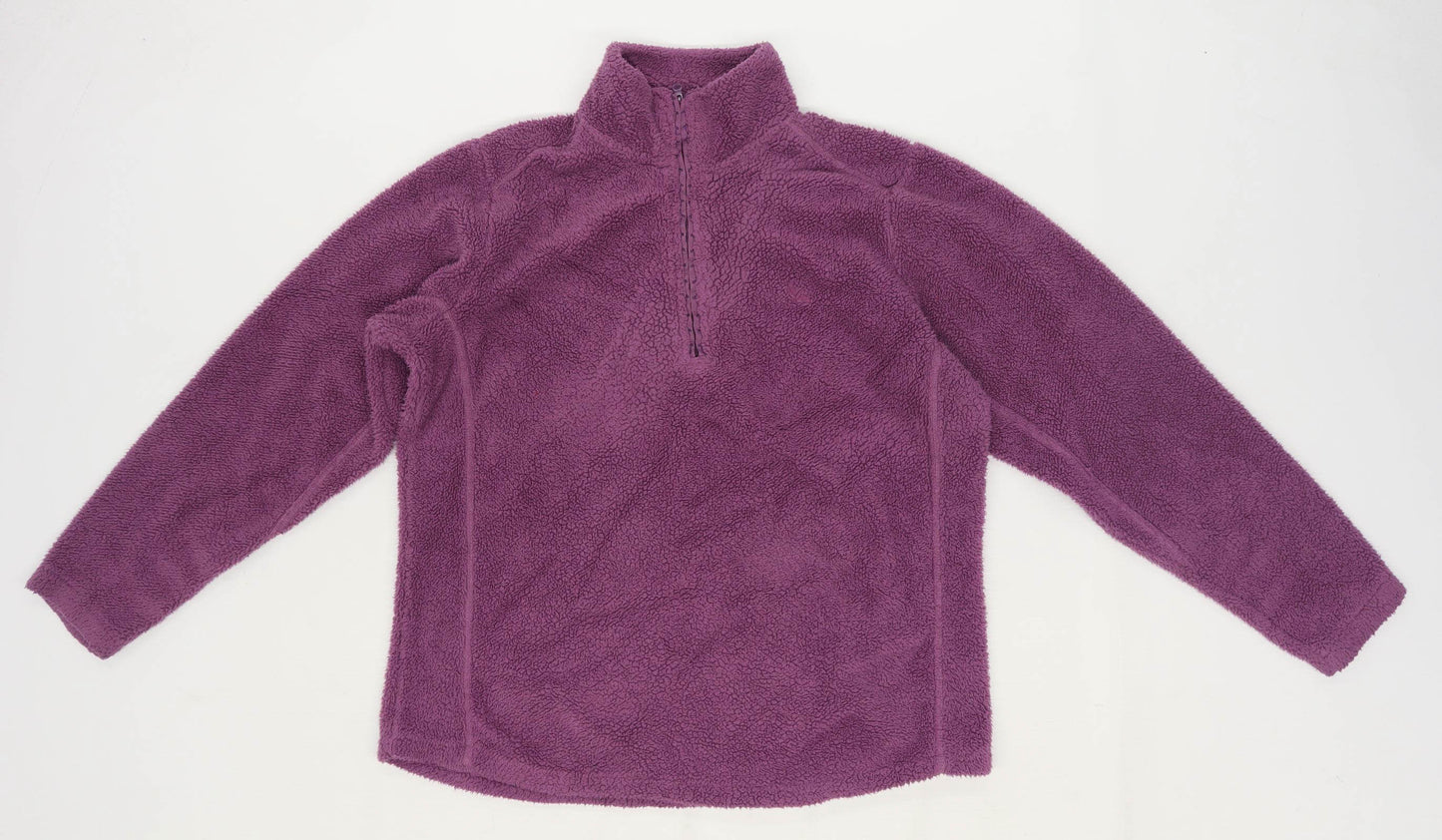 Hawkshead Womens Size 14 Fleece Purple Fluffy Jacket