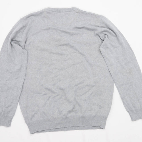 Denim Seventy Three Mens Size L Cotton Grey Pocket Jumper