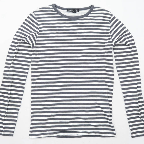 Topman Mens Size 2XS Cotton Striped Multi-Coloured T-Shirt