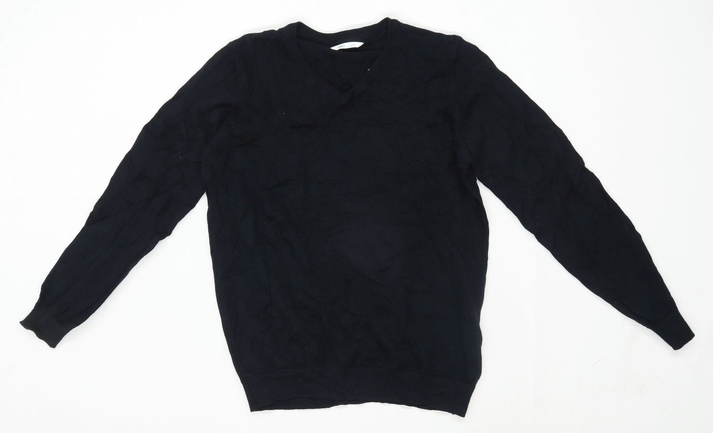 Marks & Spencer Boys Black Jumper Age 14-15 Years