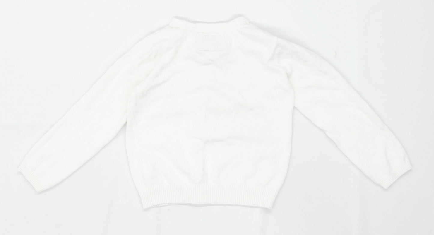 Young Dimension Girls White Cardigan Age 6-7 Years