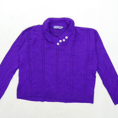 Autonomy Womens Size L-XL Cotton Purple Jumper (Regular)