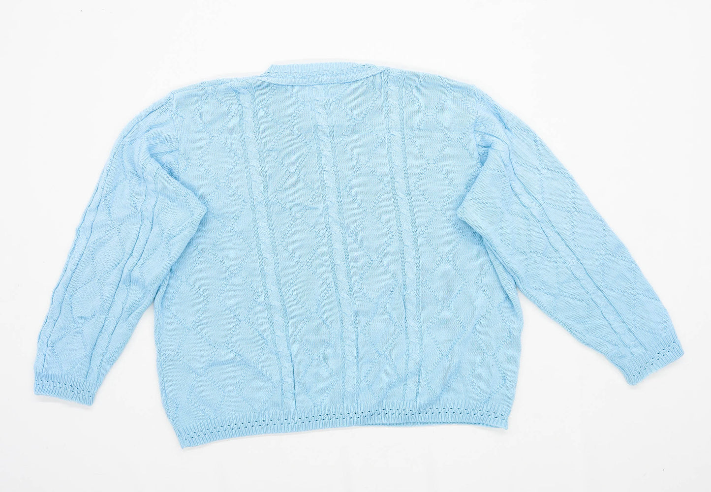 Berkertex Womens Size 18 Blue Knit Jumper (Regular)